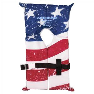 Airhead Adult Type II Keyhole Life Jacket, Multiple Colors and Sizes, Coast Guard Approved(Adult – Stars and Stripes)